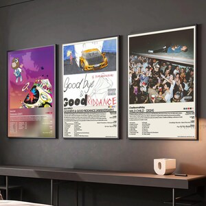 Custom Set of 3 Music Album Posters | Personalized Digital Download | Printable Album Cover Wall Art | Choose your own Artists | Music Fan