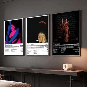 Custom Set of 3 Music Album Posters | Personalized Digital Download | Printable Album Cover Wall Art | Choose your own Artists | Music Fan