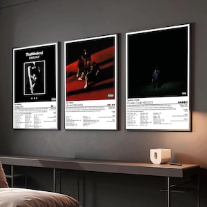 Custom Set of 3 Music Album Posters | Personalized Digital Download | Printable Album Cover Wall Art | Choose your own Artists | Music Fan