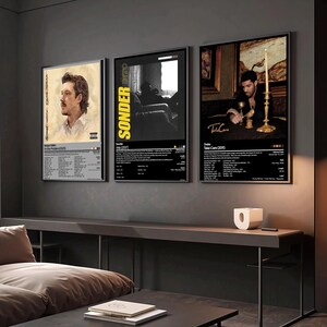 Benutzerdefiniertes Set von 3 Musikalbum-Postern | Personalisierter digitaler Download | Druckbares Album-Cover Wandkunst | Wählen Sie Ihre eigenen Künstler | Musik-Fächer