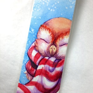 Cuddly Winter Owl BOOKMARK