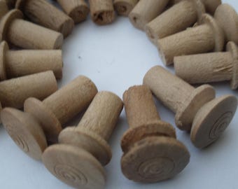 Tiny box or tea caddy knobs, pulls, handles for antiques, pear wood