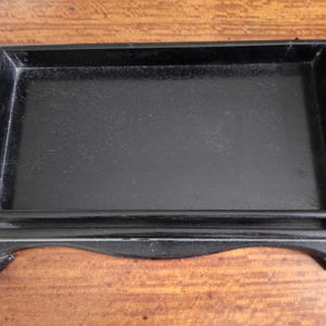 antique art nouveau ebony desk tidy, paper weight