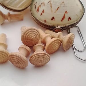 Georgian knob design, boxwood,  hand turned
