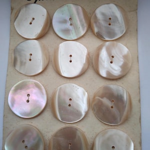 Large vintage mother of pearl buttons