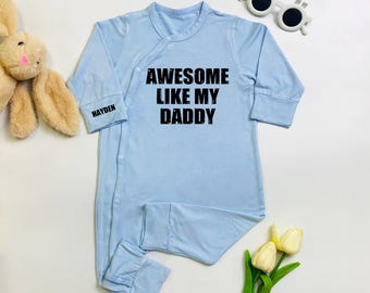 Awesome Like My Daddy Baby Bodysuit, First Father's Day Baby Romper, New Dad Baby Gift