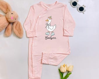 Silly Goose Baby Bodysuit, Custom Goose Baby Romper, Birthday Girl Bodysuit, Baby Clothing