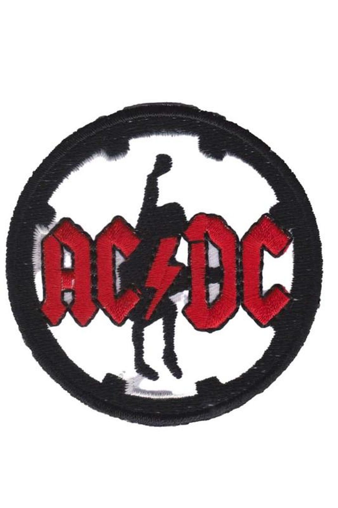 Ac Dc Acdc Round Black Embroidered Patch Badge Applique Iron on 381521 ...