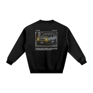 Sudadera polar JDM AE86 / Coche japonés unisex retro vintage / Coche con la inicial D