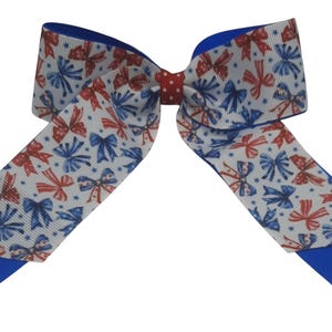 4th of July Coquette Bow , 4th of July hair clip, Summer Hair Clip, July 4th Hair Clip, Girls Hair Clips, Fourth of July, red, white, blue
