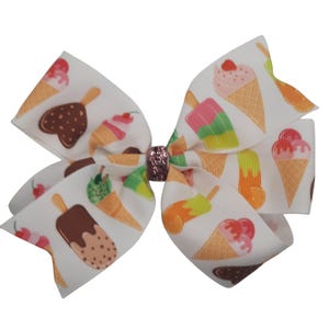 Icecream Hair Bow, Ice Cream Bows, Sweets Bows, Ice-cream, Bow for Toddlers, Bows For Girls, Bows for Baby, Hair Clips, Hair Accessories