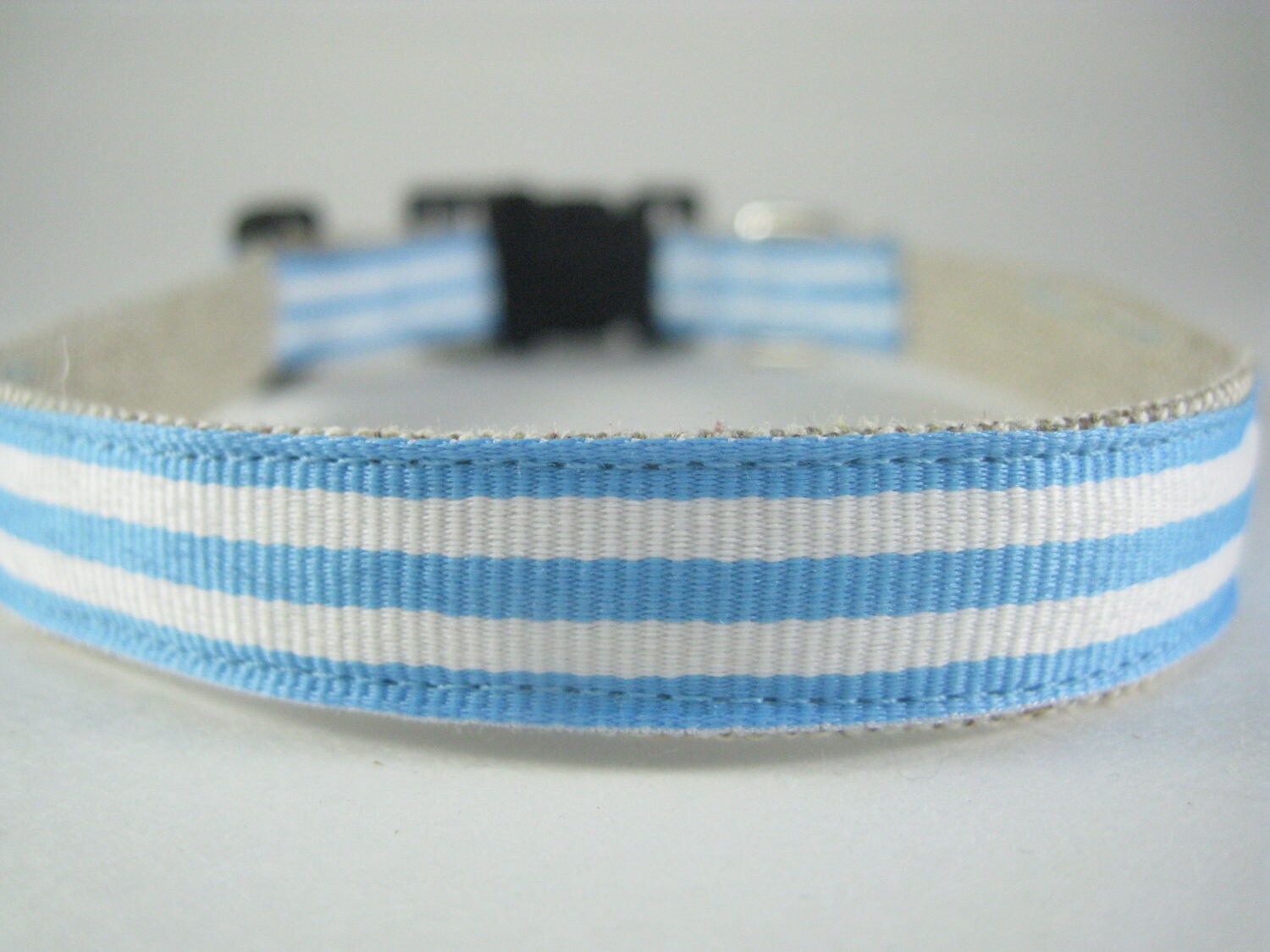 Hemp Dog Collar Light Blue and White UNC or Argentina Etsy