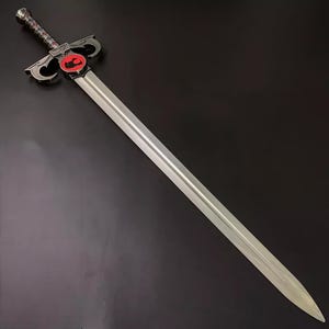 Handmade sword Fantasy-Inspired Decorative with Light-Up Emblem | Stainless Steel Collectible Display Sword with Sheath