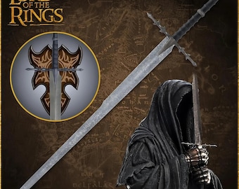 Hand-Forged Medieval Fantasy Sword with Leather Grip – Decorative High Carbon Steel Collectible Blade, Display & Gift