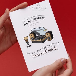 Greeting Cards | Printable Birthday Cards | vinyl music records | For the Record Viny l gift for dad | record gift Instant Download