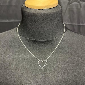 Silver Color Love Heart Necklace