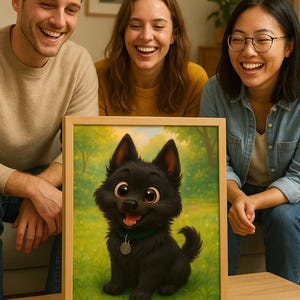 Custom Pet Portrait – Cute Cartoon Style