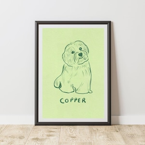 Custom Pet Portrait, Personalized Dog Portrait, Cute Pet Line Art, Unique Pet Portrait, Custom Gift Idea, Badly Drawn Pet, Hand Drawn, gift