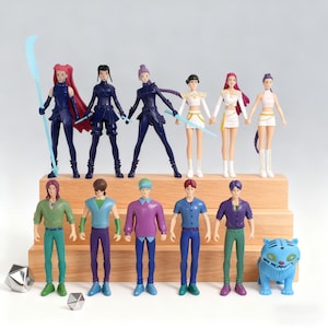 Inspired KP Theme Doll Set, Anime Model Action Figures Toys for Desk, KP Collectible Figures Desk Ornaments Gifts for Kids, Carton Kids Toys