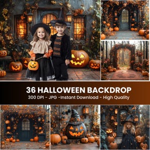 Pacchetto di sfondi horror di Halloween: sfondi compositi per fotografie (download digitale, formato JPG)