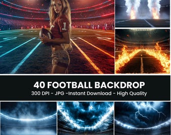 Football & Soccer Stadium Backdrops: Sport Photography Banners (Digital Download)