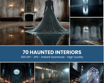 Interiores digitales embrujados: 70 habitaciones espeluznantes con espejos, luces y efectos fantasmales