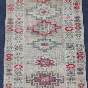 3x12 HERKI VINTAGE RUNNER Rug, Herki Runner, Handmade Wool Herki, Extra Long Runner