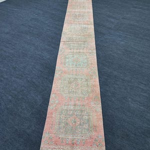 3x22ft runnerTURKISH RUNNER RUG,Runner Rug, Vintage Rug, Handmade Rug, Wool Rug, Oushak Rug, Vintage Runner