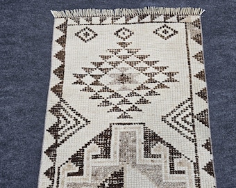 Extra Long Runner Rug Beige Very Long Runner Turkish Long Runner for Hallway Runner for Stair Wool Runner Vintage Runner 2'5"x23'9" FT