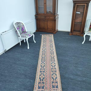 Runner Rug, Herki Rug, Vintage Rug, Turkish Rug, Stair Rug, Wool Kitchen runner, Bohemian Corridor