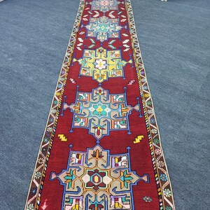 Runner rug, 3X13ft, Vintage Runner Rug, Turkish Hallway rug, Vintage Decorr Runner, Oushak Carpet, Decor Rug, Oriental runner rug,