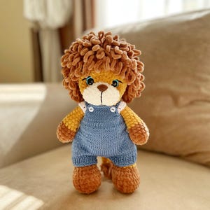 Crochet Lion Plush Toy: Handmade Stuffed Animal, Custom Colors