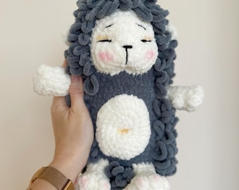 Crochet Amigurumi Hedgehog: Handmade Plush Woodland Nursery Decor