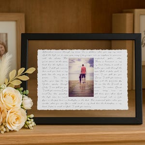 Father of the Bride Gift- Framed picture of Bride and Dad, Personalized Frame for Dad, Father-Daughter Dance, Song Lyrics, Mother-Son Dance