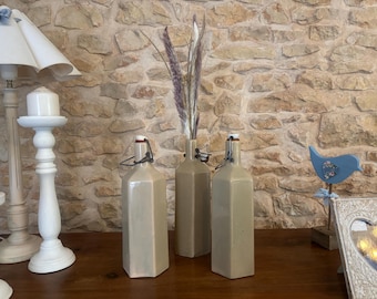 Vintage French Salt glazed stoneware bottle