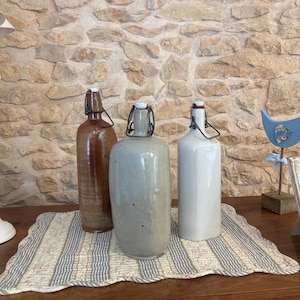 Vintage French Salt glazed stoneware bottle