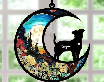 Personalized Dog Memorial Ornament, Custom Pet Loss Keepsake with Name, Dog Remembrance Gift, Pet Memorial Christmas Ornament
