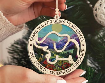 Elephant Ornament for Women 2026, Friendship Gift for Best Friend Sister Coworker, Elephant Christmas Tree Decor, BFF Keepsake Ornament