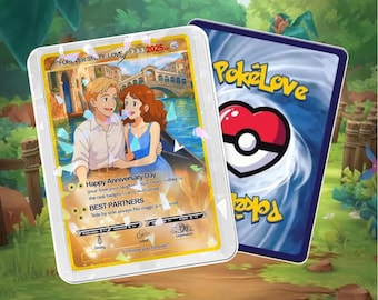 Custom Anime Couple Acrylic Card: Personalized Gamer Gift