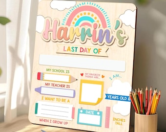 First Day of School Sign, Back to School Sign, Personalized School Sign,Kindergarten First Day of School Sign,First and Last Day School Sign