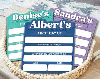 Personalized Acrylic First & Last Day of School Sign: Photo Prop