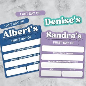 Acrylic First Day of School Sign, Personalized School Sign, Custom First & Last Day School Board, Back to School Photo Prop, Milestone Sign.