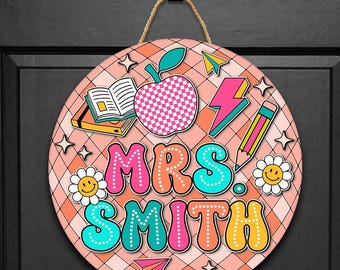 Personalized 3D Teacher Door Sign: Back to School Classroom Decor