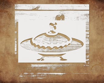 Alien Ship Stencil - Reusable UFO Craft Template
