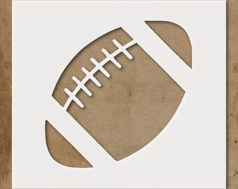 American Football Stencil with Laces - Sports Design Silhouette for Crafts and Decor