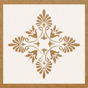 Damask Wall Stencil for Elegant Faux Mural Design in Chic Home Décor