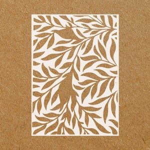 Leaves Pattern Stencil Template for DIY Crafts, Wall Painting, Fabric Art, Scrapbooking, Card Making, Home Decor Botanical Design Projects