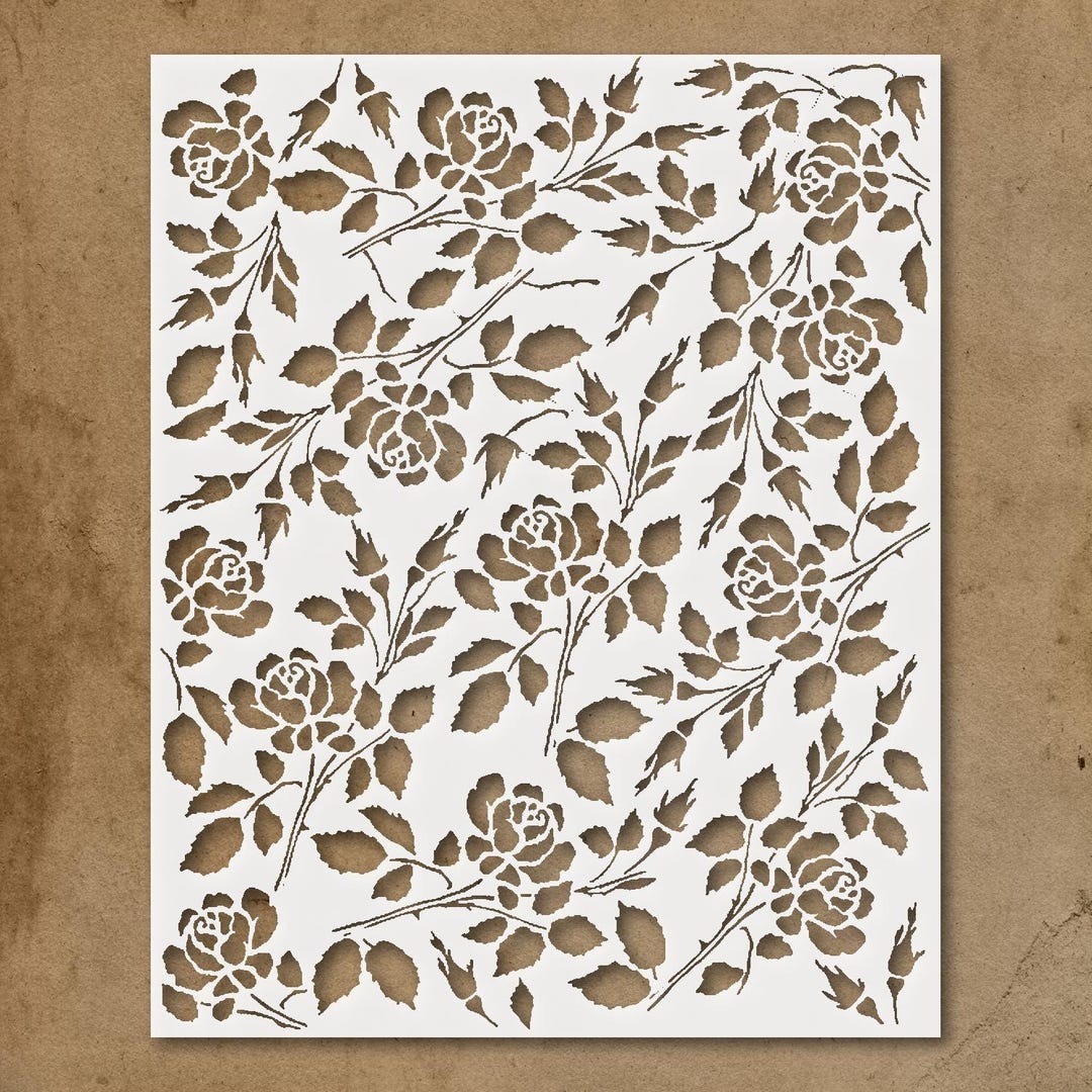 Repeating Floral Pattern Stencil for Crafting and Home Decor - Etsy