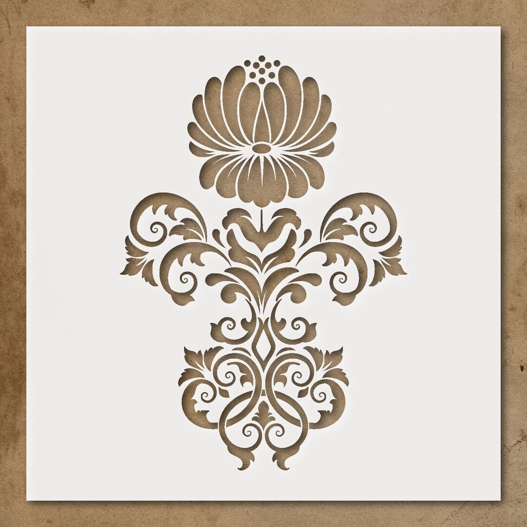 Damask Stencil for Artistic Wall Design Unique Home Decor Gift Idea - Etsy
