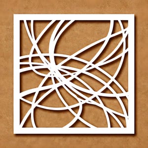 Abstract Overlapping Curves Stencil for Artistic Home Decor and DIY Projects